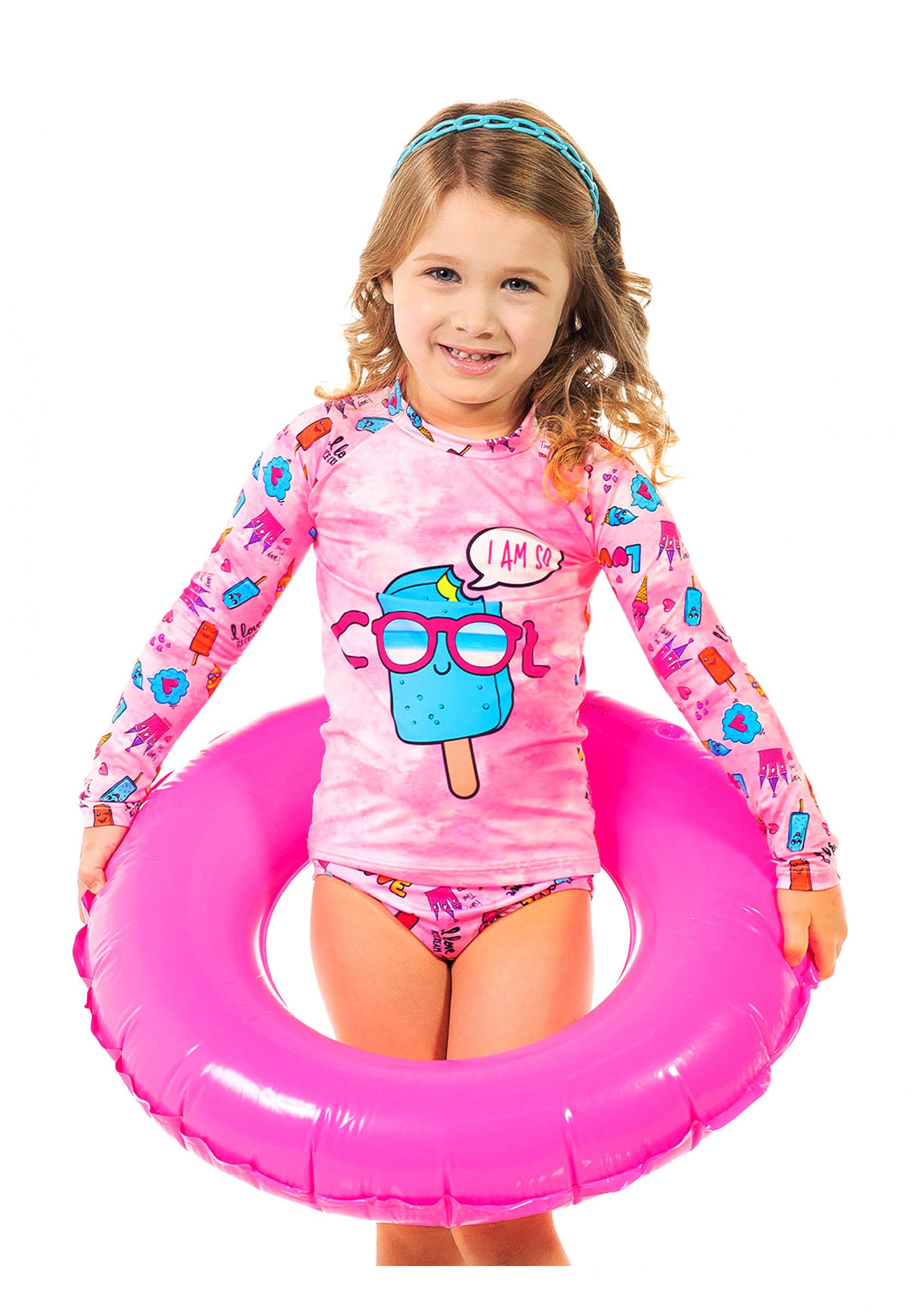 Conjunto proteção hot sale solar infantil